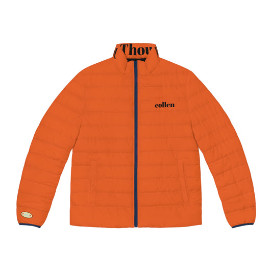 Puffer Jacket Men's Lightweight Quilted Stand-Up Collar Black Cuff Lined Side Pockets