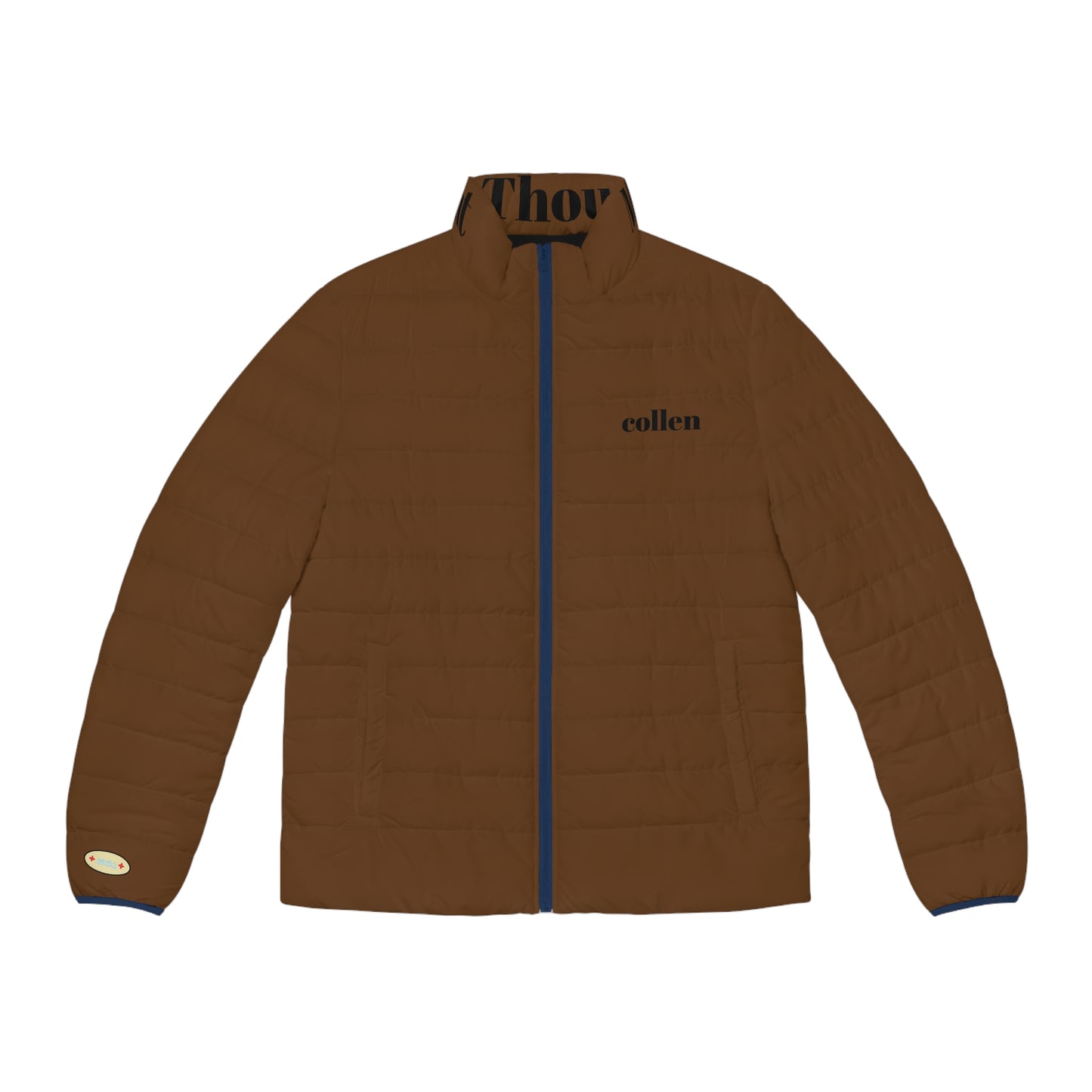 Puffer Jacket - Men's Lightweight Quilted Outerwear with Stand-Up Collar and Side Pockets