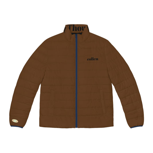 Puffer Jacket - Men's Lightweight Quilted Outerwear with Stand-Up Collar and Side Pockets