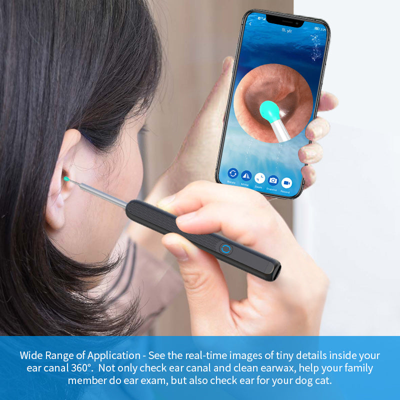 Ear Wax Removal Tool With Camera LED Light Wireless Ear Endoscope Ear Cleaning Kit For I-phone