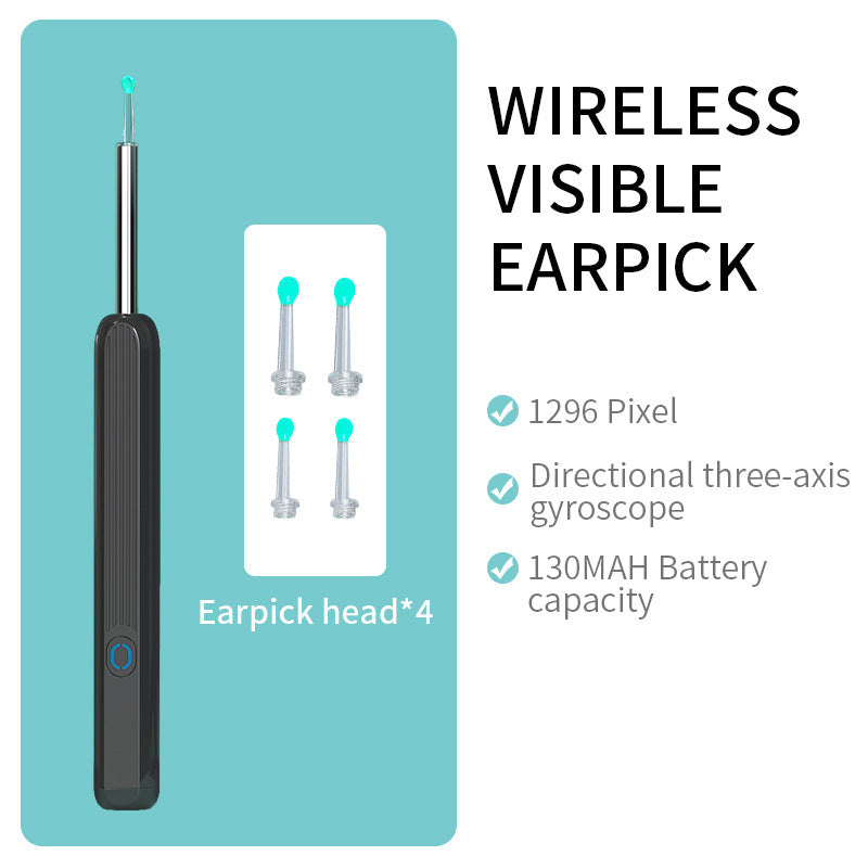 Ear Wax Removal Tool With Camera LED Light Wireless Ear Endoscope Ear Cleaning Kit For I-phone