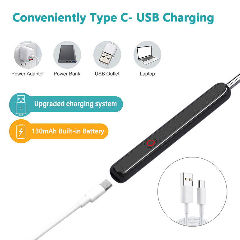 Ear Wax Removal Tool With Camera LED Light Wireless Ear Endoscope Ear Cleaning Kit For I-phone